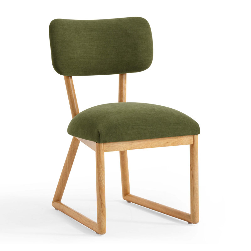 Green Performance Upcycled Fabric Dining Chair, Green