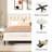 Mauriciu Platform Bed Frame with Button Tufted Headboard and Wooden Slats Support-1531943258-1531943256