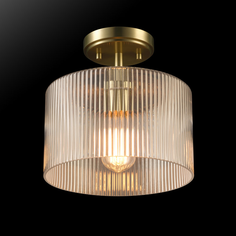 Deshonda Glass Semi Flush Mount