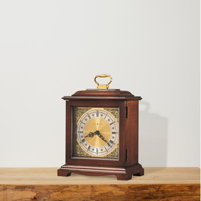 Graham Bracket III Traditional Quartz Movement / Crystal Tabletop Clock in Windsor Cherry