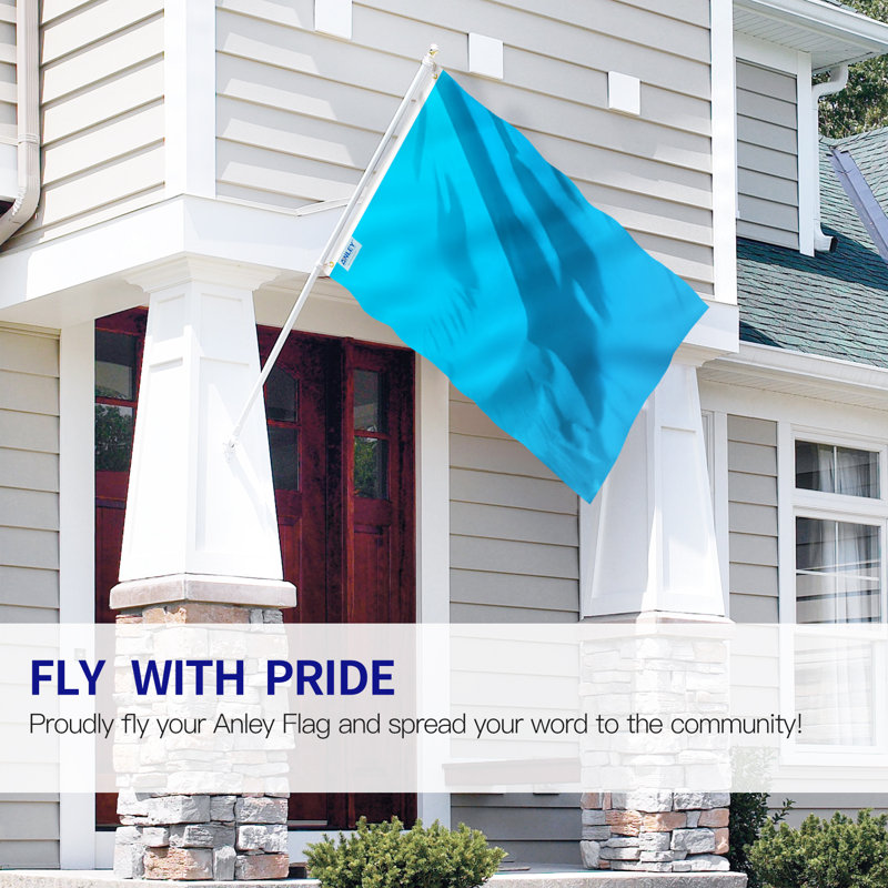 Solid Light Blue Polyester 36 x 60 in. House Flag