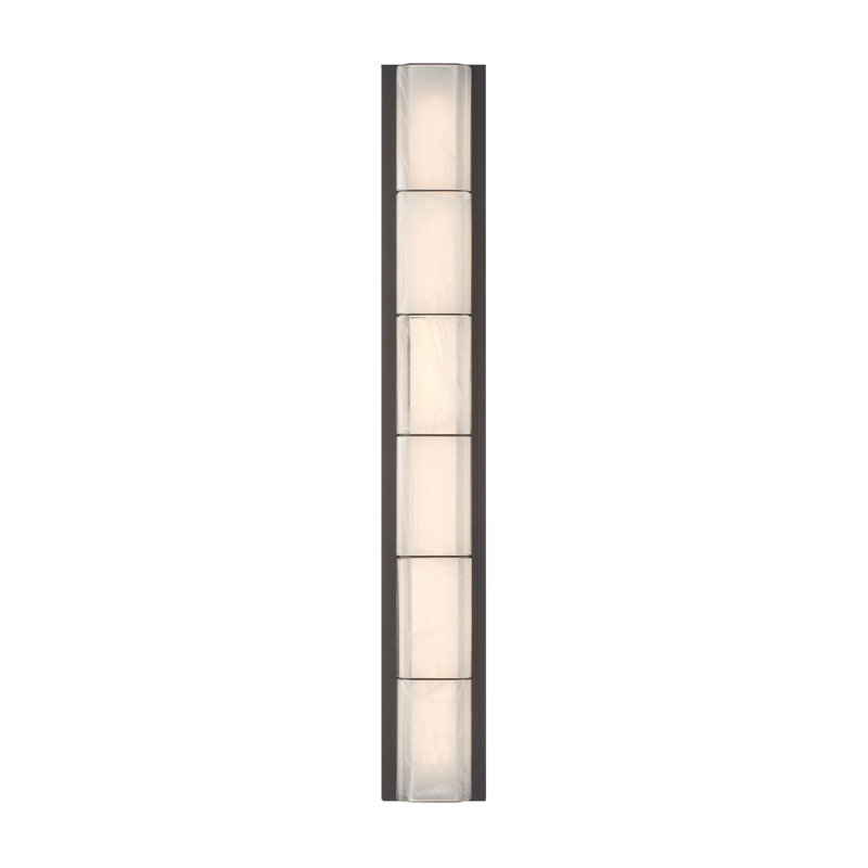 Extérieur, 37 po, bronze sable, verre strié blanc, 37"