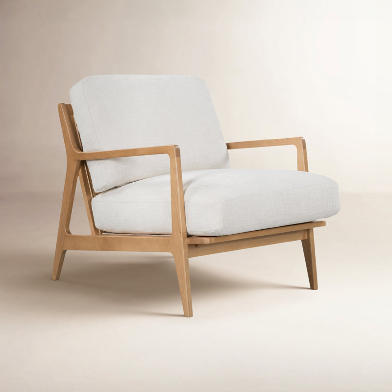 Lucas Armchair, Crosshatch Cream/Oak