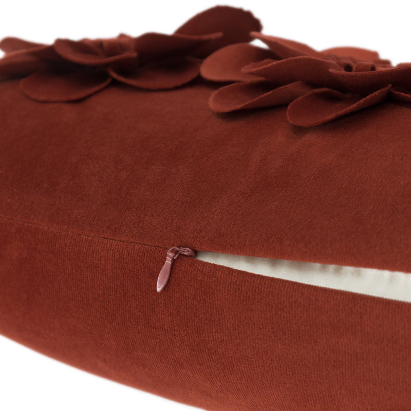  Housse de coussin rectangulaire intérieur / extérieur Sunflower, Rouge rouille