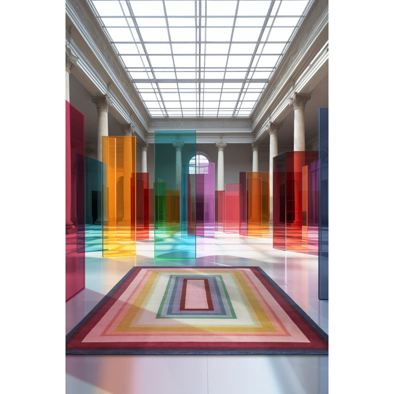 Paul Smith Prisma Mulberry Area Rug, Rectangle 4' x 6'