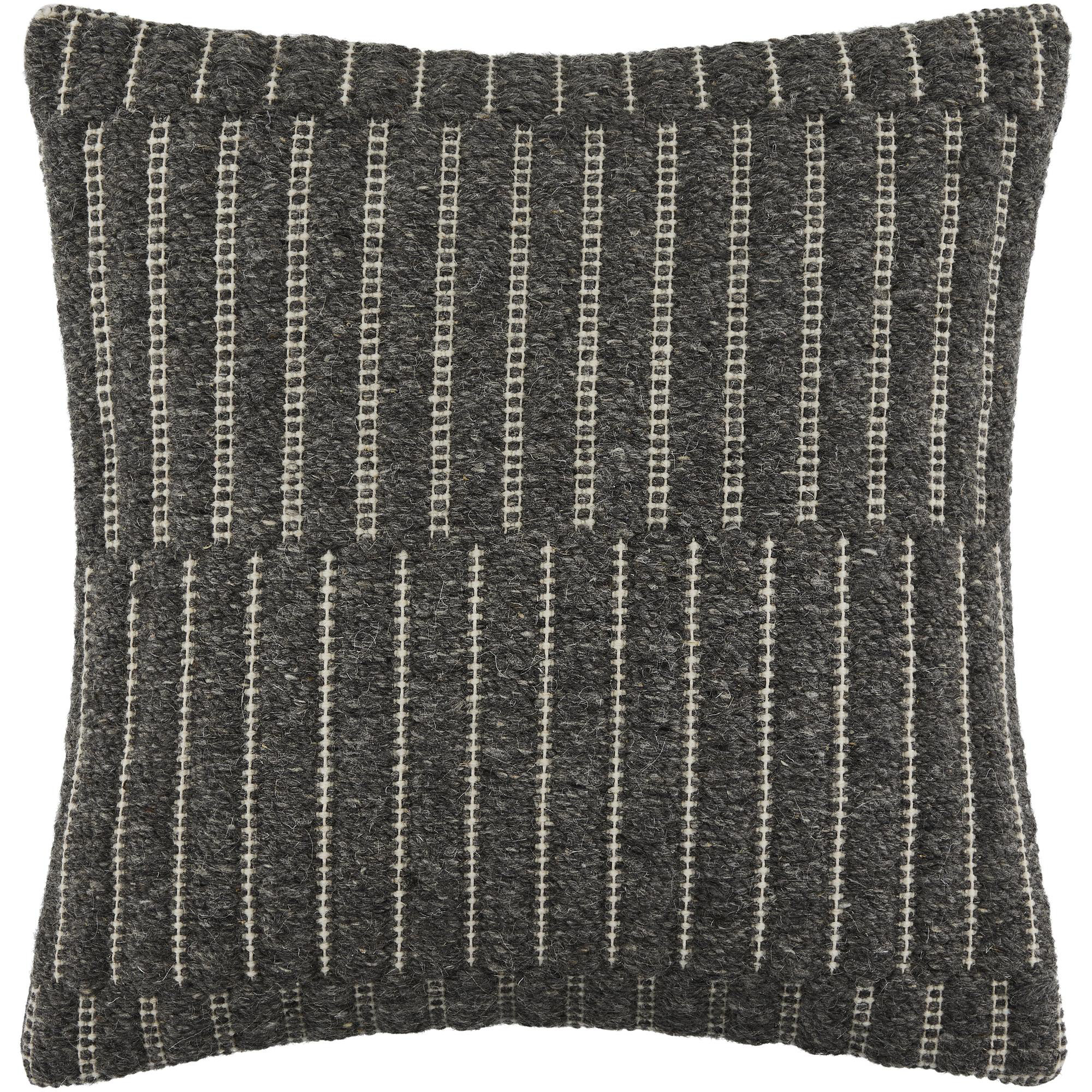 Monacizzo Accent Pillow, Square 18", Duck Down, Black