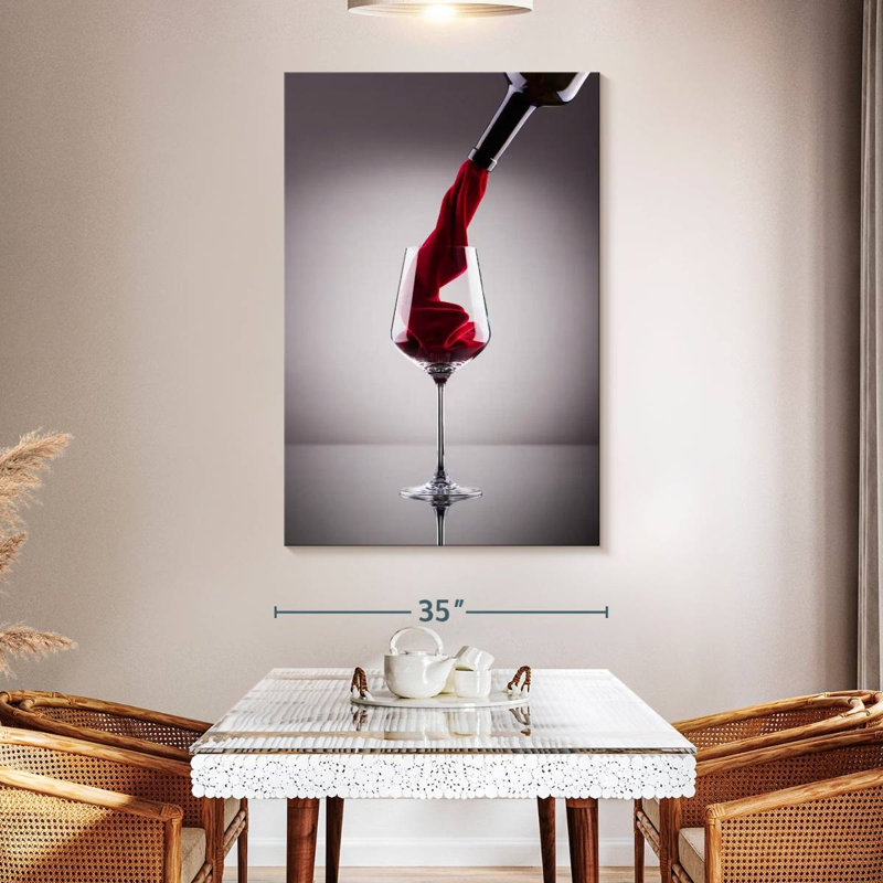 Yarlin Velvety Red Wine, 51" H x 34" W