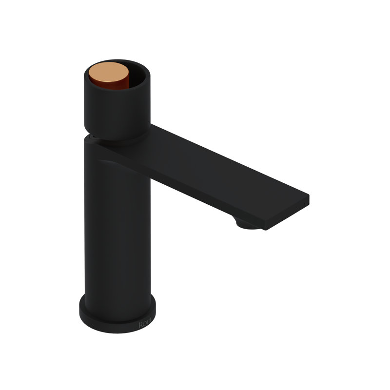 Eclissi Single Handle Lavatory Faucet, Matte Black/Satin Gold