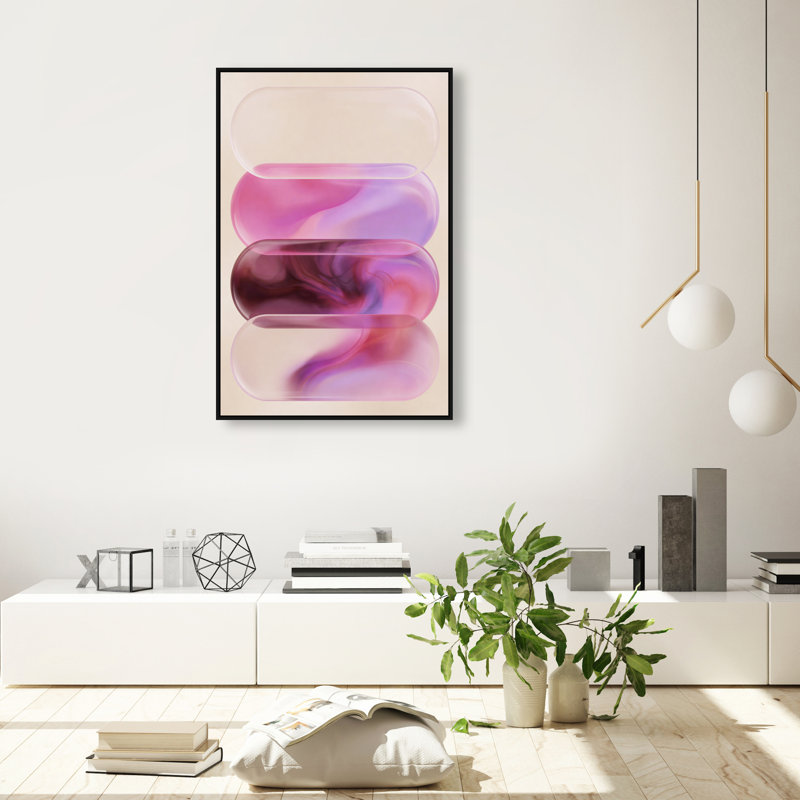 Clear Rose Print by Oliver Gal, 31"H x 21"W, Black Floater Frame
