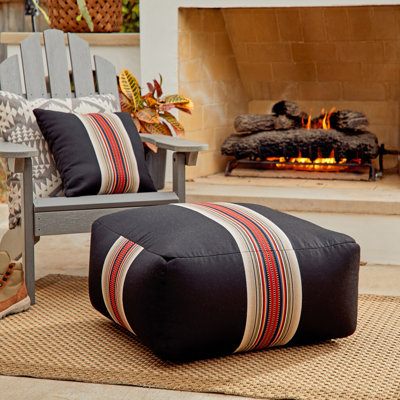Repose-pieds d'extérieur avec coussin Sunbrella® Talihna