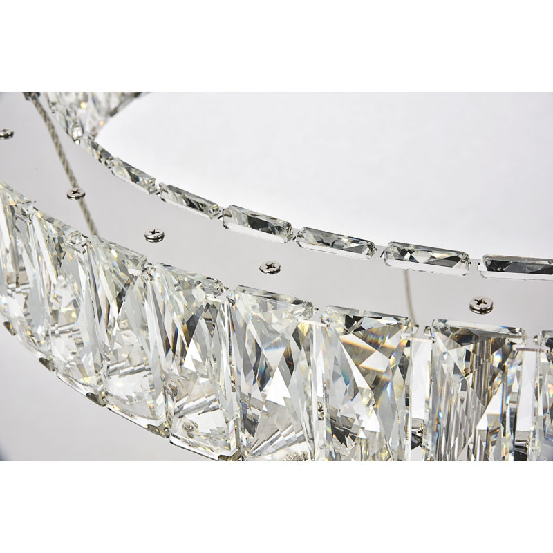 Sunderland - Light LED Pendant, Chrome, 3" H x 31" W x 31" D