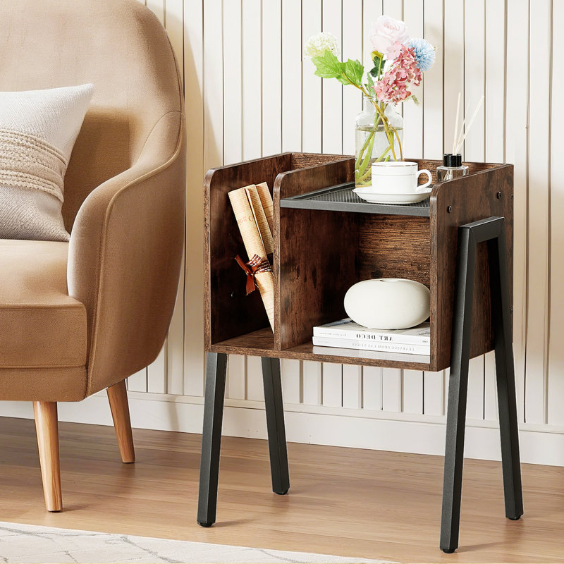 Table de chevet empilable en acier Kempst, Ensemble de 2