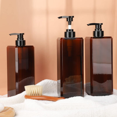 Grandes bouteilles de pompe pour shampooing et revitalisant, distributeur de cosmétiques vides de 33,8 oz avec 4 laques, distributeurs de presse de douche rechargeables pour salle de bain, chambre à coucher, salle de bain, hôtel