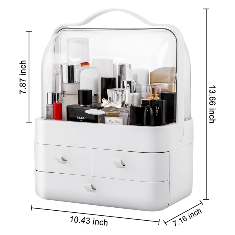 Boîte de rangement pour cosmétiques avec couvercle