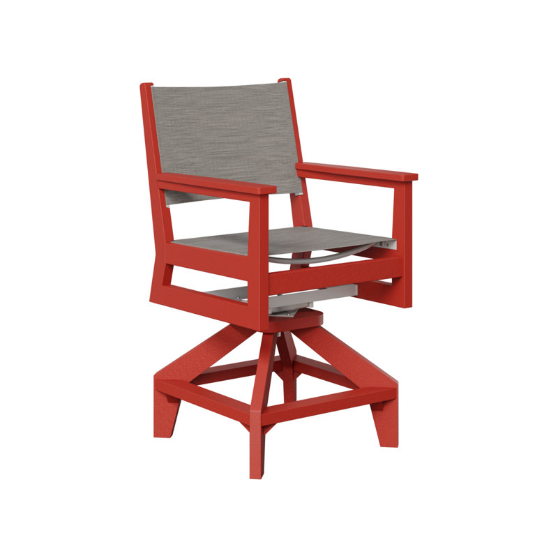 Chaise de comptoir pivotante Berlin Gardens Mayhew, Rouge écarlate, 22.5"