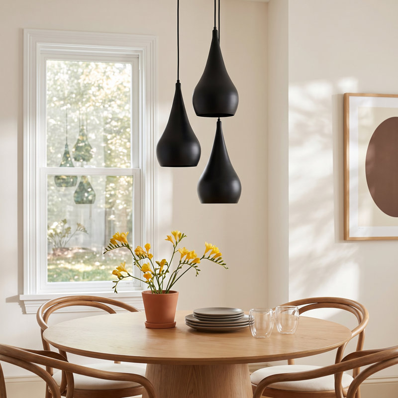 Franconia 3 - Light Cluster Pendant, Black