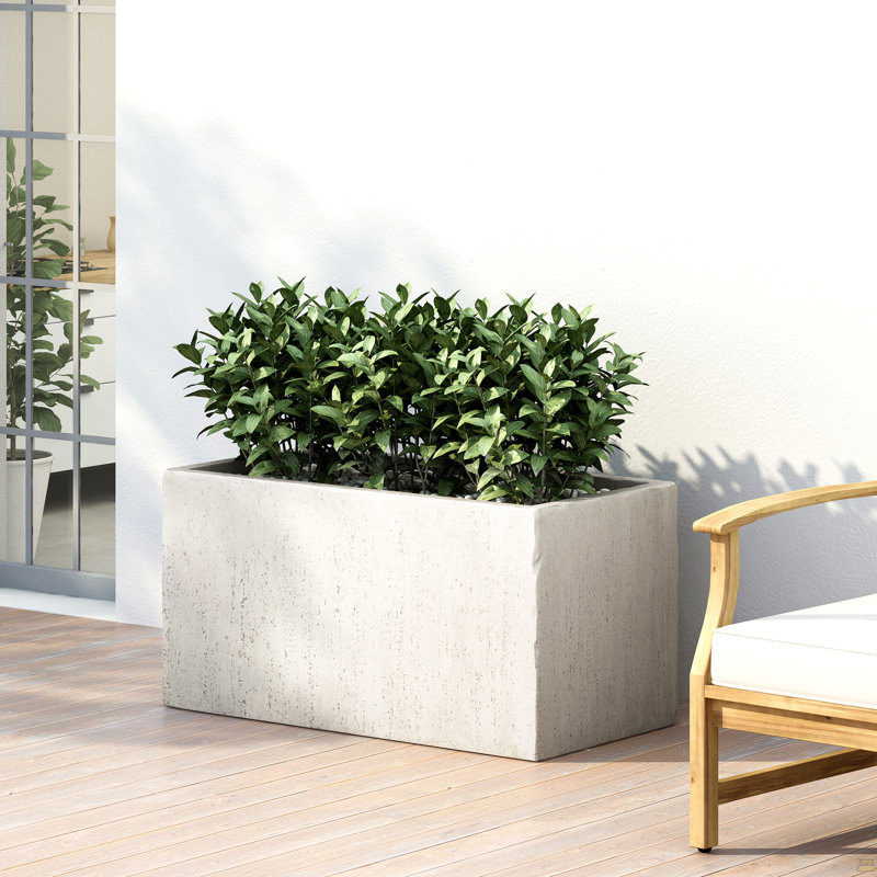 Ella Mgo L31 Planter Box, White