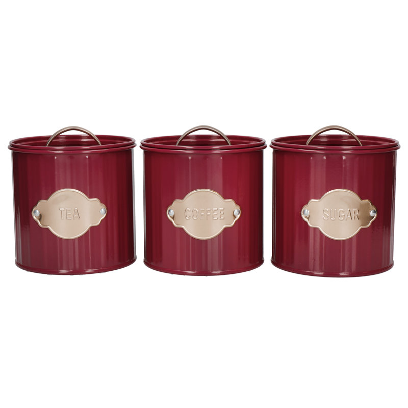 KitchenCraft Tea, Coffee and Sugar Canisters Set