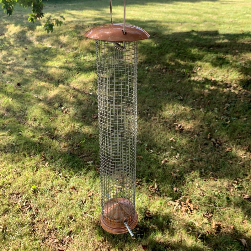 Gelsomina Metal Hanging Tube Bird Feeder
