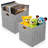 12" Collapsible Wicker Storage Baskets Storage Cubes Baskets Organizer Bins, 2 Pack-1107368305