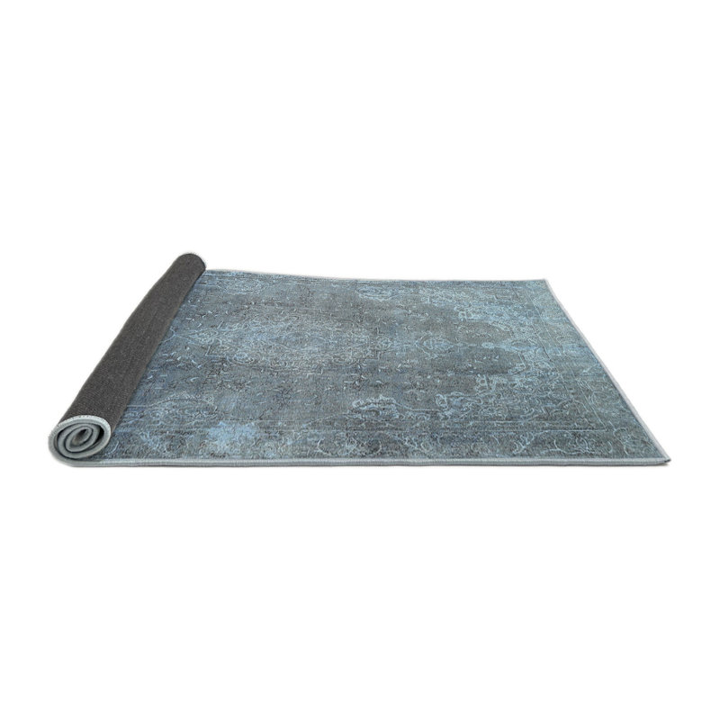 Tapis bleu/gris, Rond 4 pi