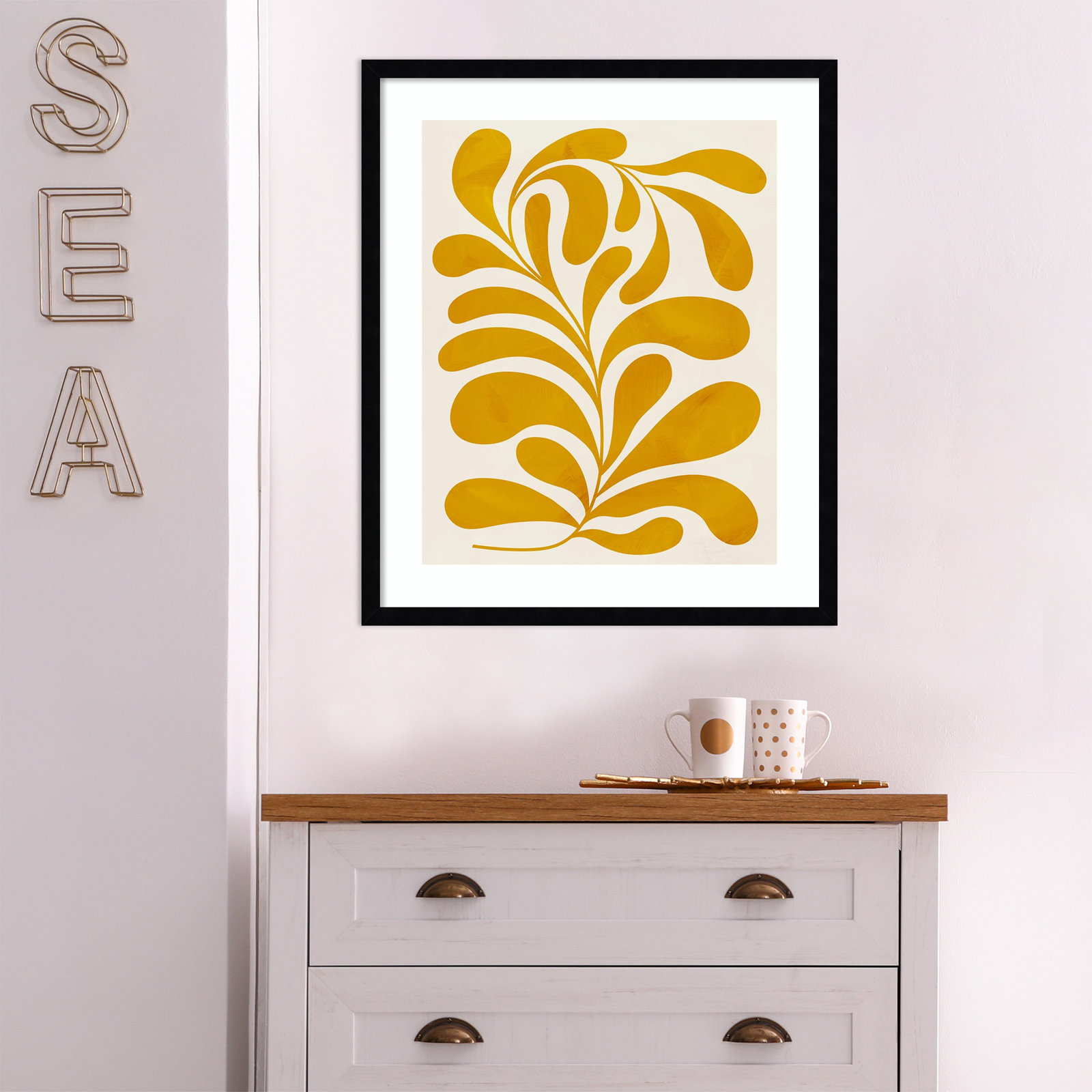 Goldenrod II by Grace Popp, Black, 25" H x 21" W x 1" D