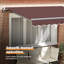 VidaXL 200cm D Polyester Cover Retractable Patio Awning-126173516-126173530