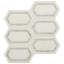 Calabria Frost Spire 12 in. x 12 in. Polished Marble Mosaic Floor and Wall Tile