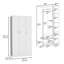 Armoire penderie 71H avec 3 portes et 2 tiroirs intérieurs, 3 portes-329729712