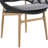 Cyril Outdoor Wicker Papasan Style Dining Chair, Teak Finished Leg and Dark Gray Faux Rattan, Gray Cushion, Set of 2-1125620765
