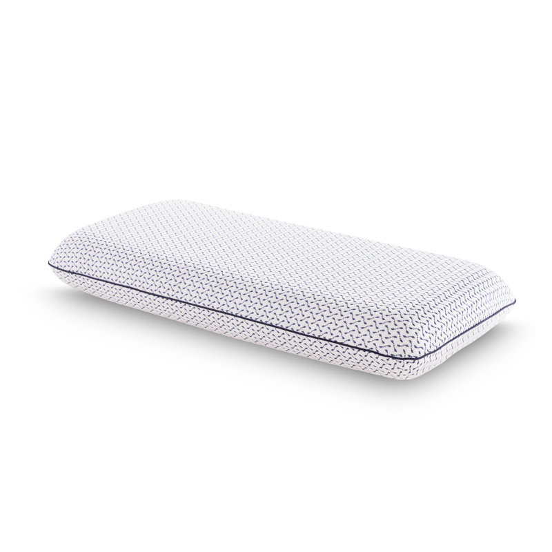 Standard White Gel Memory Foam Pillow with Soft Cover