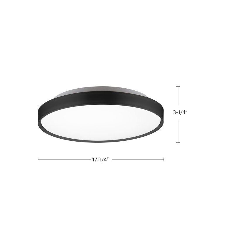 Brunswick 1 - Light LED Flush Mount, Black