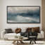 «Moody Blue Nautical Ocean Waves Coastal Extra Large», reproduction d'art sur toile encadrée-111696461-106766804