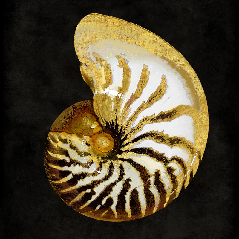 Golden Ocean Gems II - Wrapped Canvas Print, 76cm H x 76cm W