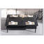 Table basse à plateau relevable avec 2 tiroirs, table basse moderne avec plateau pliable, table basse réglable multifonctionnelle avec compartiment de rangement caché pour le salon-30809315