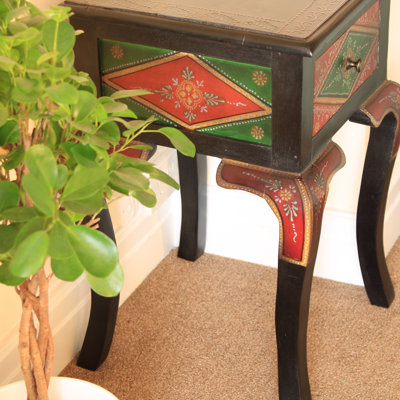 Andriel Solid Wood Trestle End Table