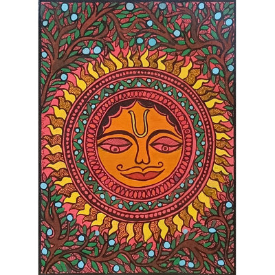 Le lever du soleil | Acrylique sur feuille de carte ivoire | Par Ruchi Agnihotri