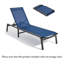 Chaise longue pliante en aluminium 1 pièce avec dossier réglable à 5 positions Ajoku-123100334