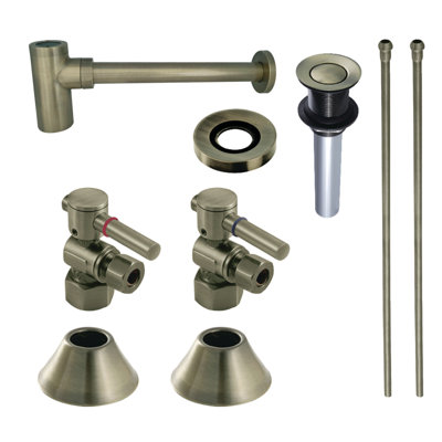 Kingston Brass Trimscape Contemporary Plumbing Sink Trim Kit with Bottle Trap and Drain