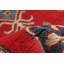 Tapis de couloir unique en laine noué à la main gazni rouge et doré des années 2010 de 2 pi 9 po x 9 pi 2 po Qaiden