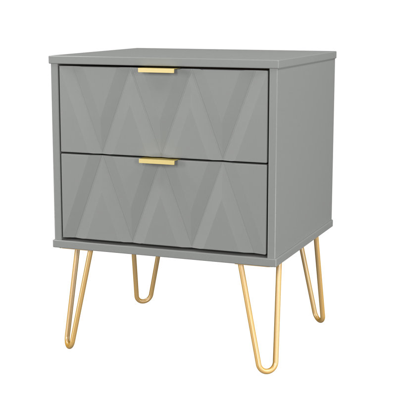 45cm W Manufactured Wood Bedside Table