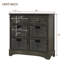 Armoire de rangement en bois Bueno avec deux tiroirs et quatre paniers en rotin classique-478147059