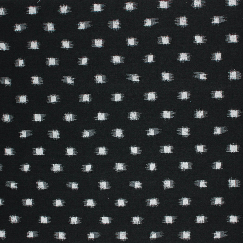 Prive Ikat Blocks Io Fabric, Charcoal
