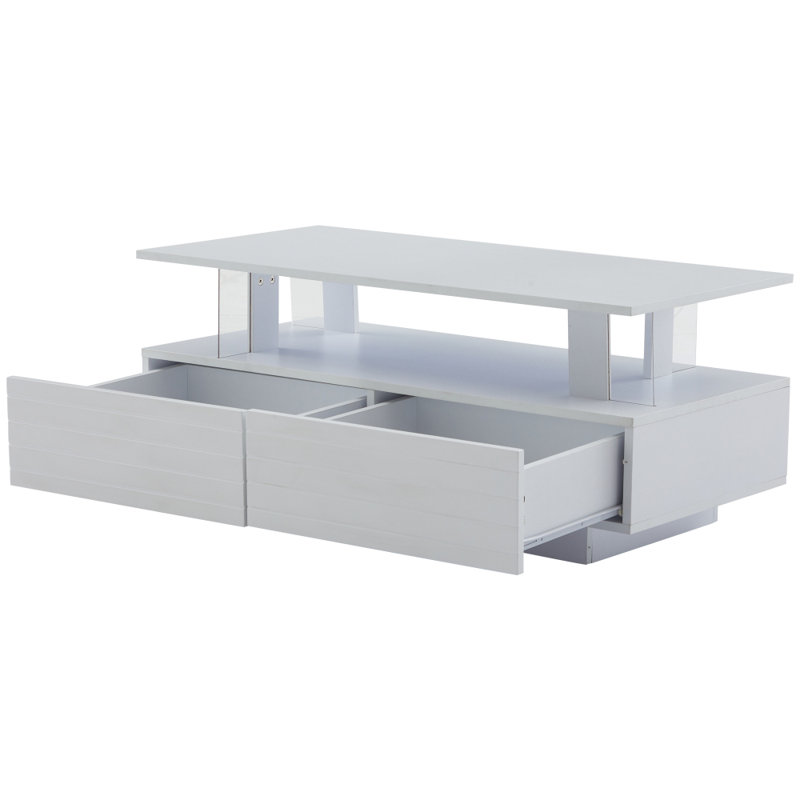 Coffee Table, White, White, White