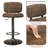 Swivel Upholstered Adjustable Height Counter Stool with Metal Frame