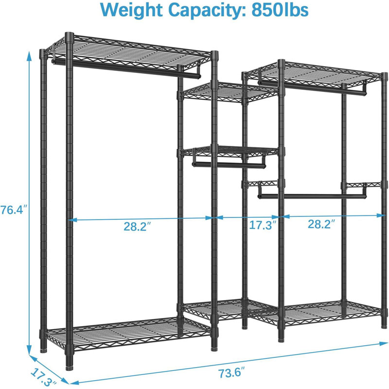Raylah 17.3'' - 73.6'' Walk-In Set