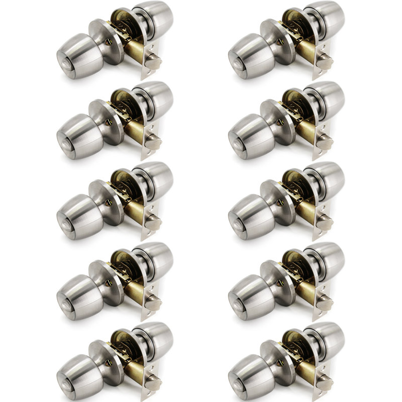 Privacy (Bed & Bath) Round Knob, Satin Nickel