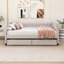 Upholstered double daybed with two drawers-1401108537