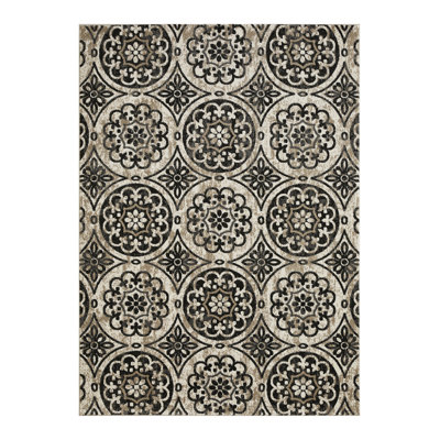 Tapis géométrique en polypropylène tissé à la machine Ginerva