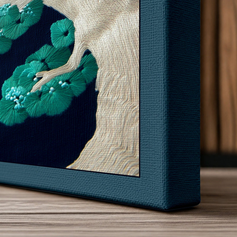 Island Paradise From Above Coastal - Print, 30x20 - 76.2 x 50.8 cm, Teal Border